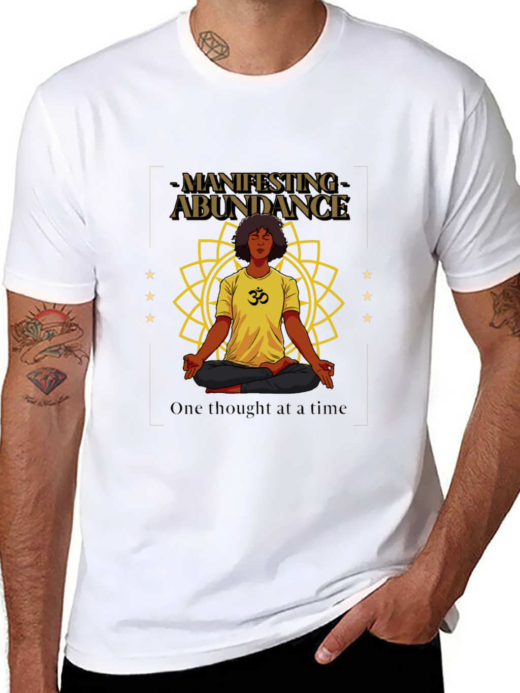 Manifesting Abundance Graphic T-Shirt - Black