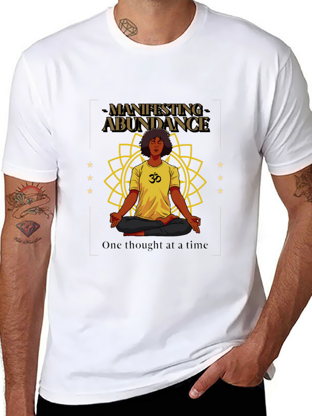 Manifesting Abundance Graphic T-Shirt - Black