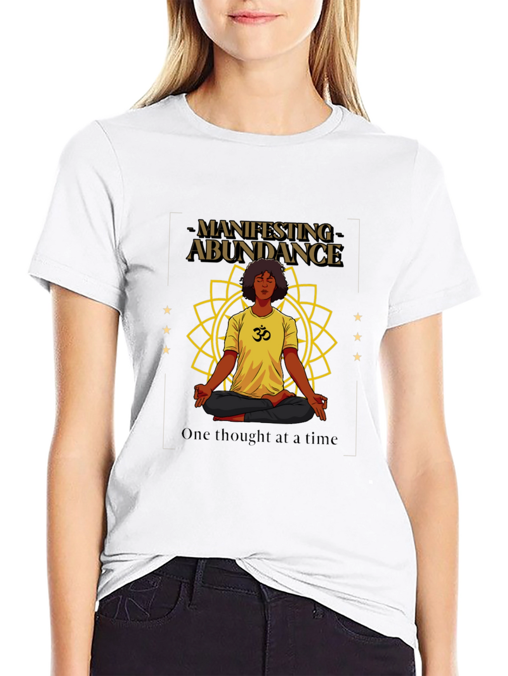 Manifesting Abundance Graphic T-Shirt - Black