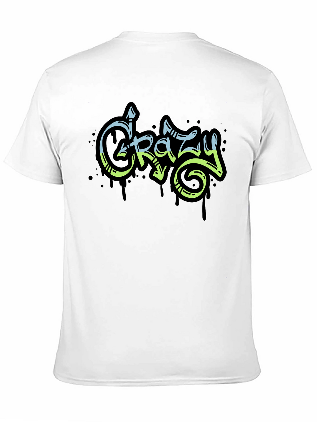 Crazy Graffiti Style Black Graphic Tee