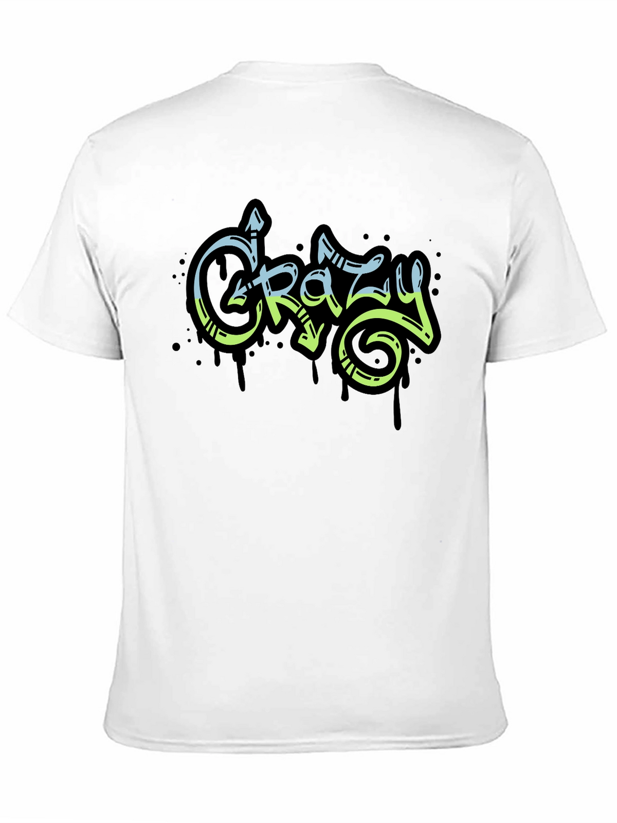 Crazy Graffiti Style Black Graphic Tee