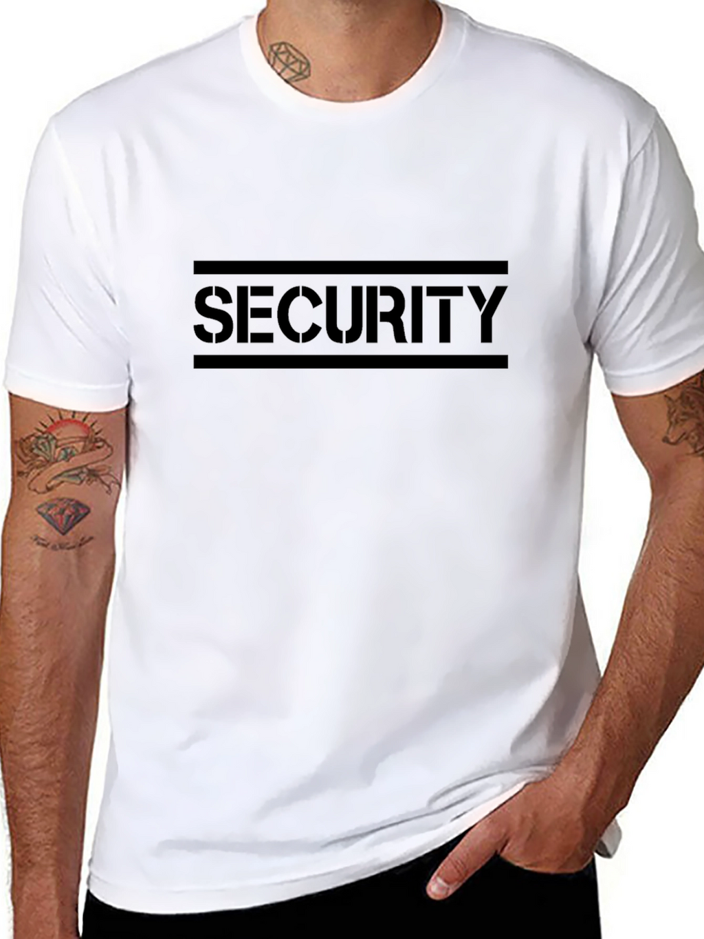 Black Security Crew Neck T-Shirt