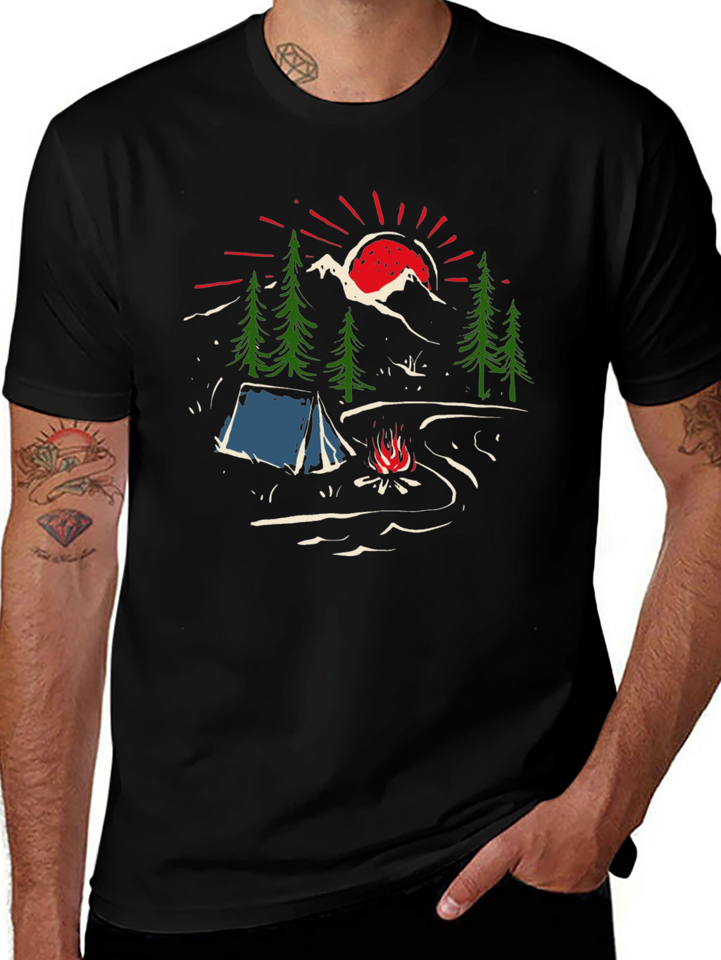 Camping Graphic T-Shirt - Adventure Awaits!