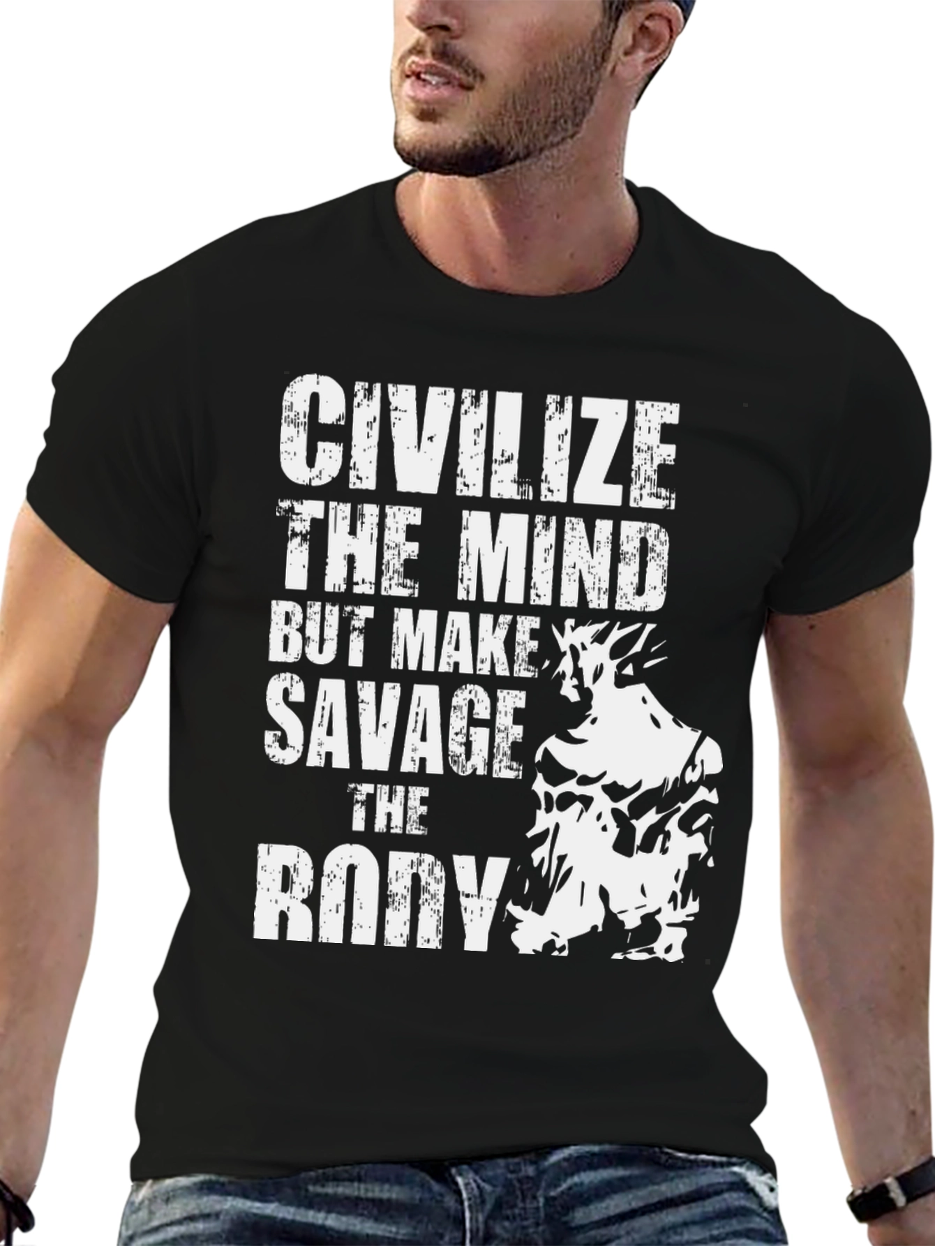 Civilize the Mind Savage the Body T-Shirt
