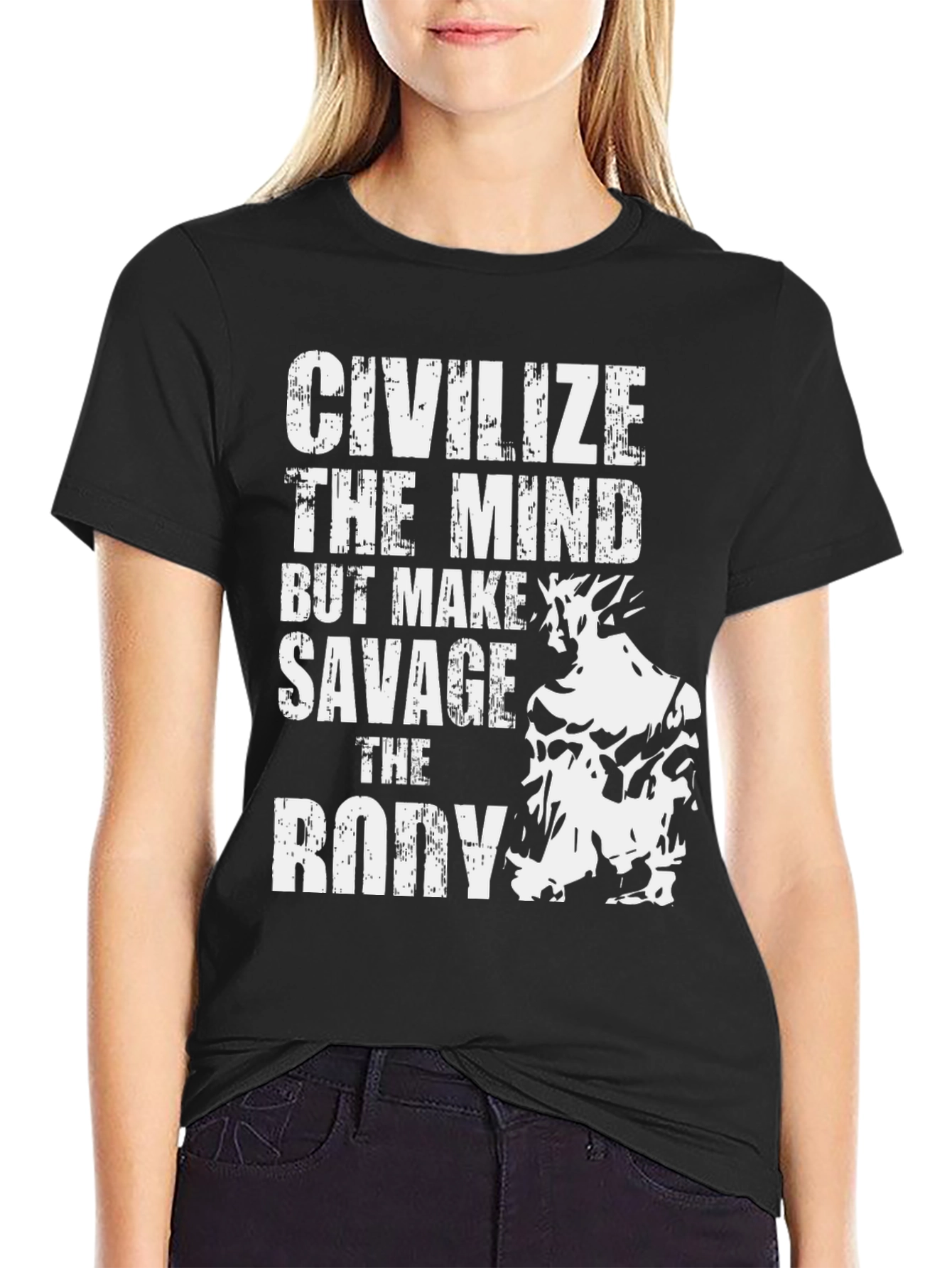 Civilize the Mind Savage the Body T-Shirt