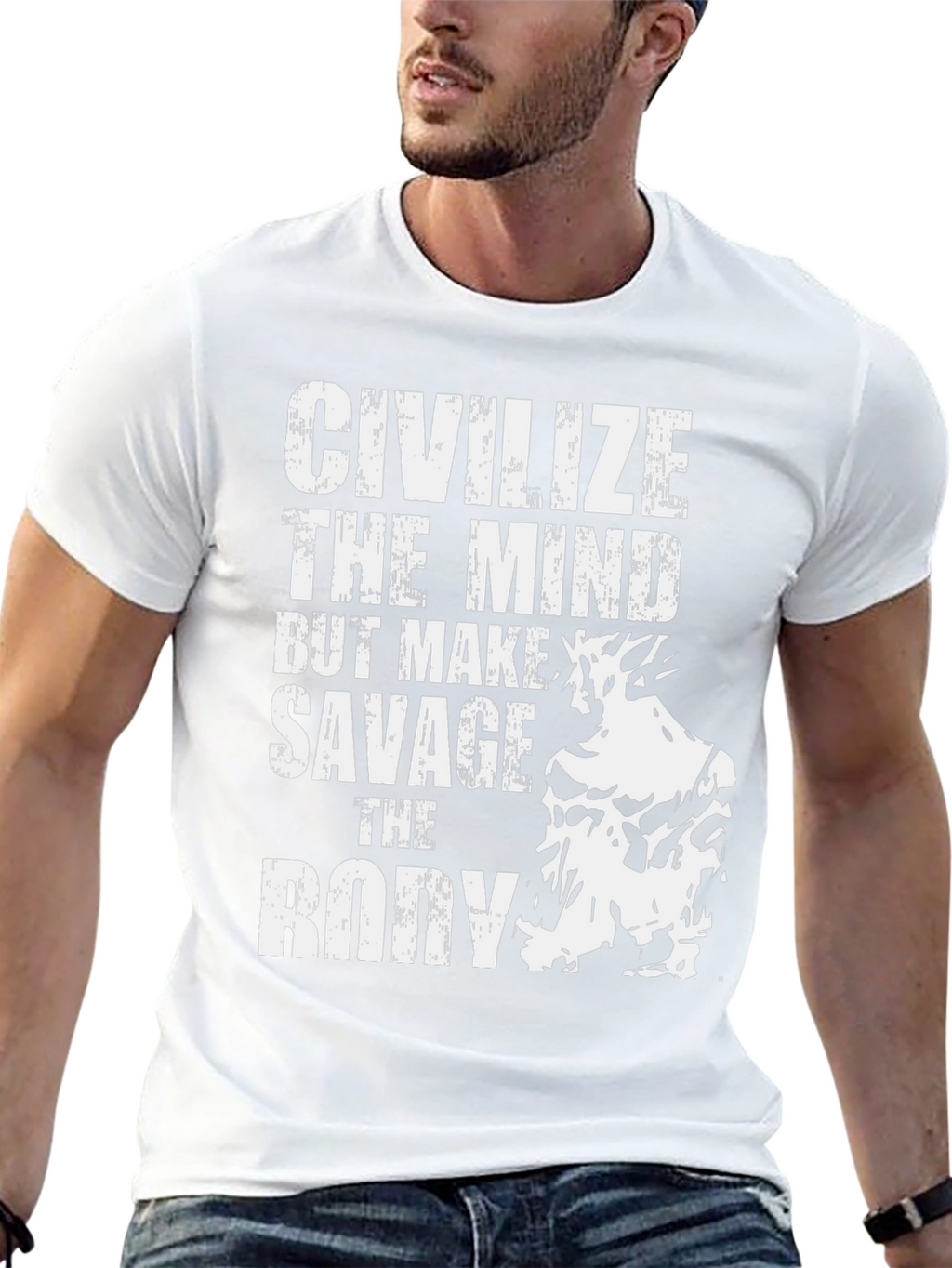 Civilize the Mind Savage the Body T-Shirt