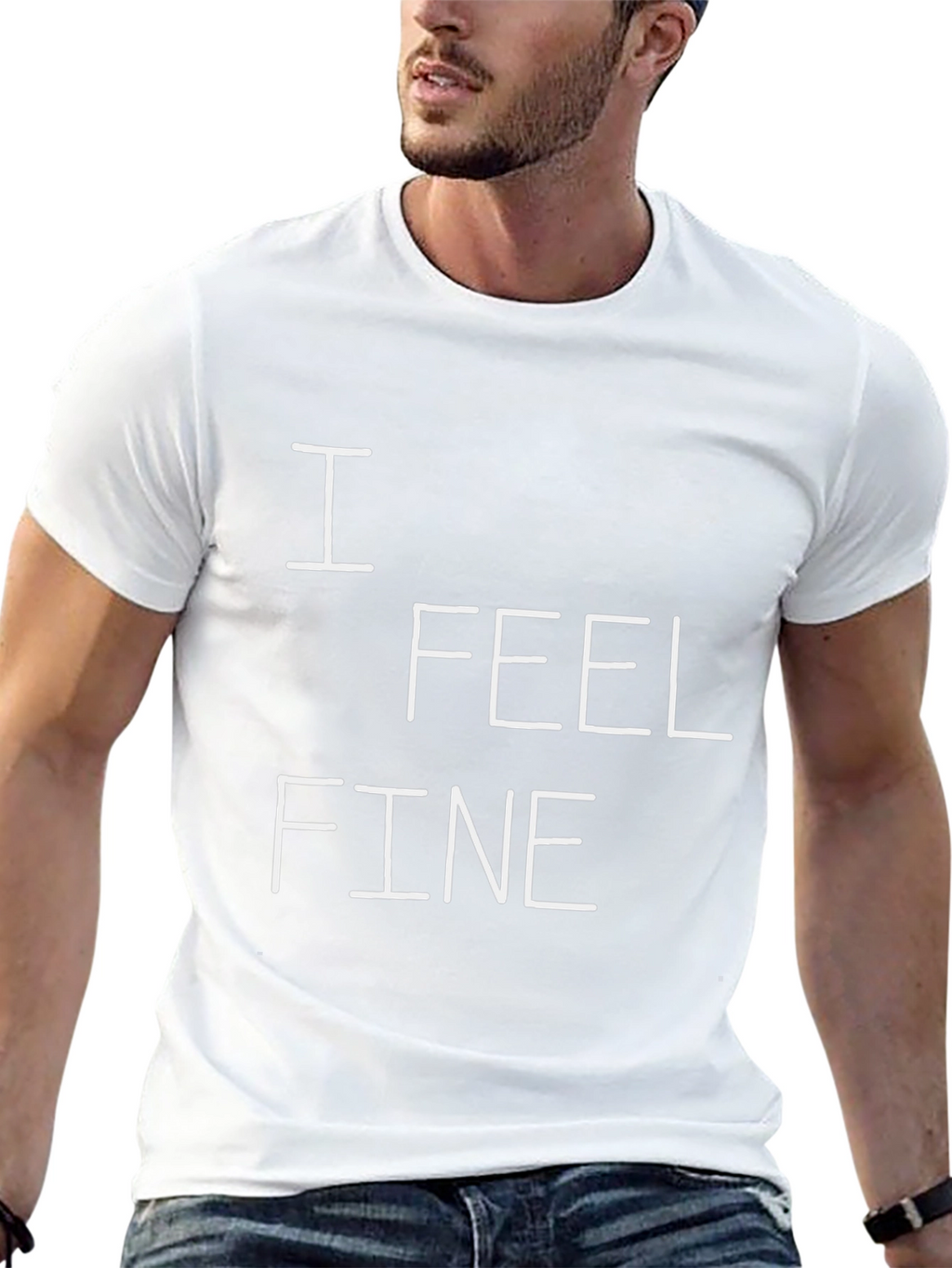I Feel Fine Graphic Tee - Black Cotton T-Shirt
