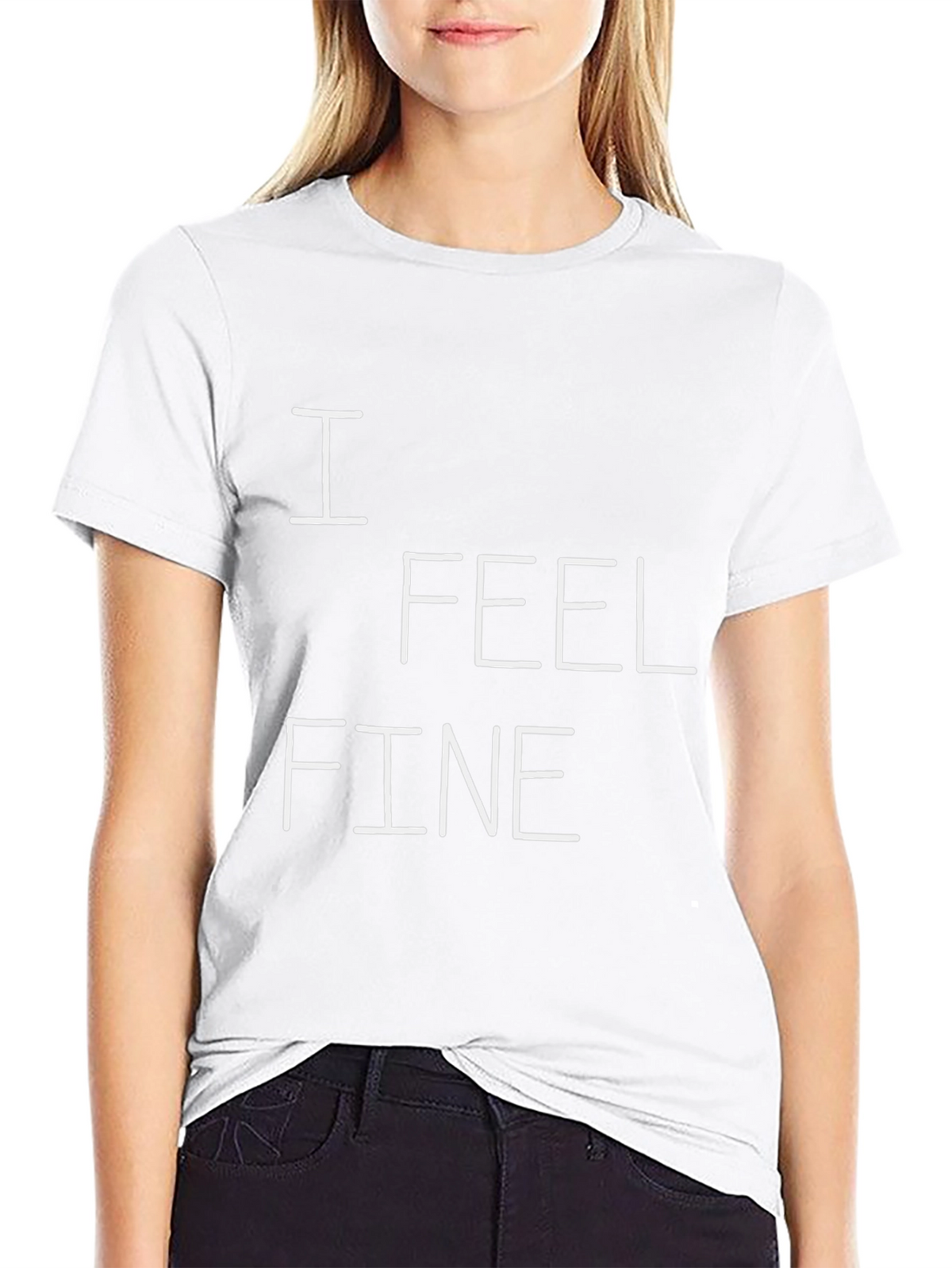 I Feel Fine Graphic Tee - Black Cotton T-Shirt