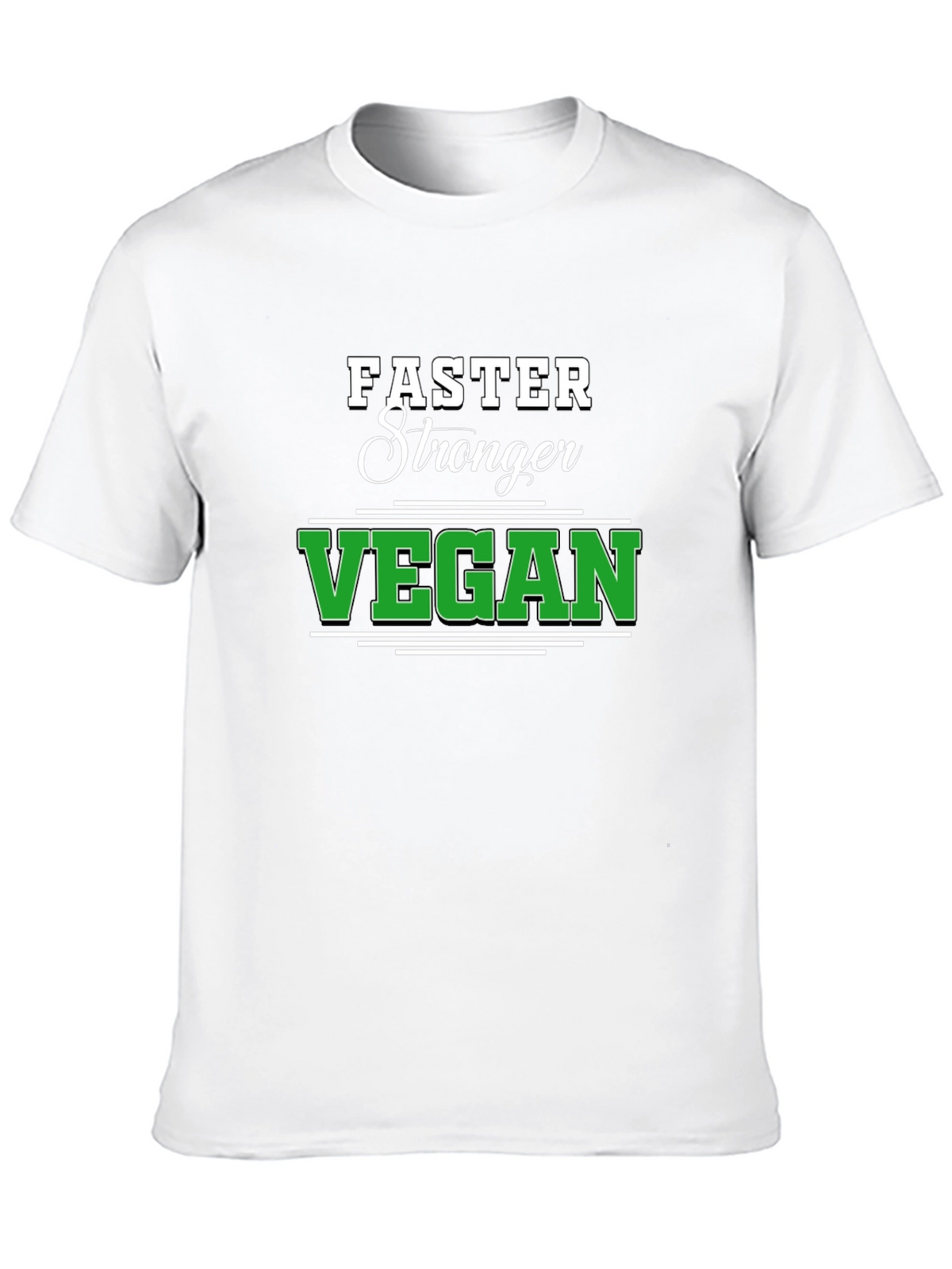 Faster Stronger Vegan Black T-Shirt