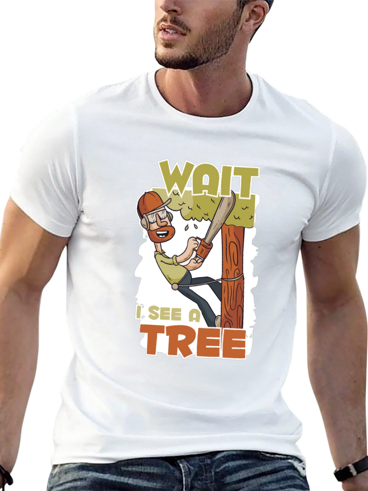 Wait I See a Tree Funny Arborist T-Shirt