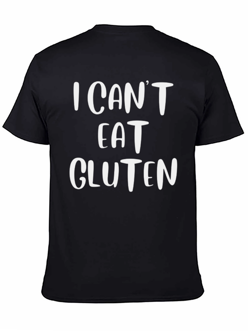 I Cant Eat Gluten Graphic Tee - Black T-Shirt