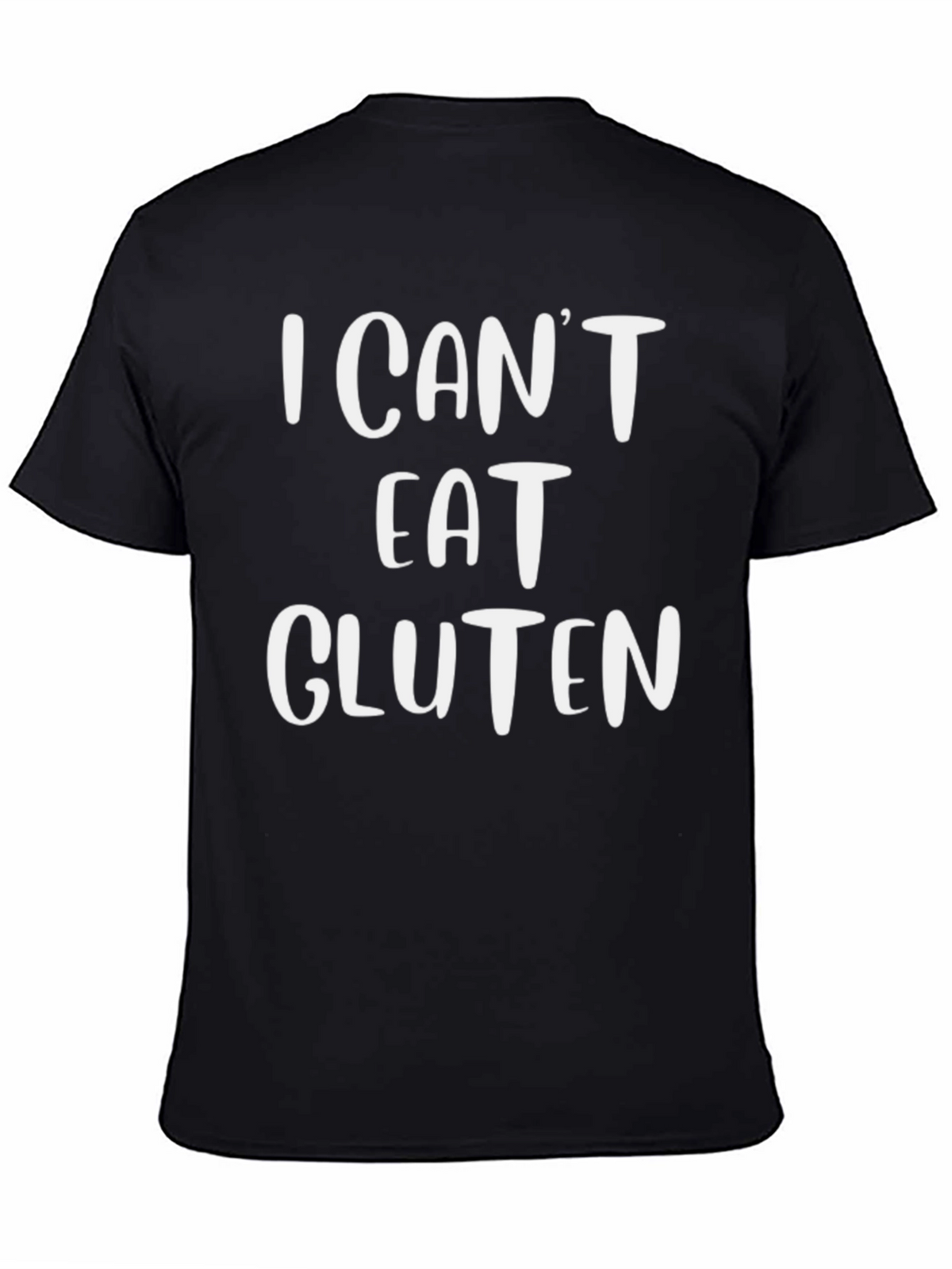 I Cant Eat Gluten Graphic Tee - Black T-Shirt
