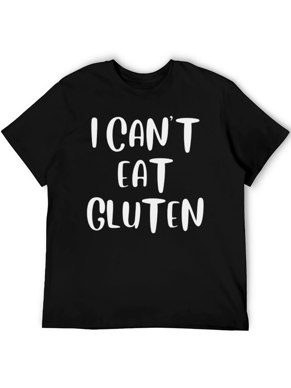 I Cant Eat Gluten Graphic Tee - Black T-Shirt