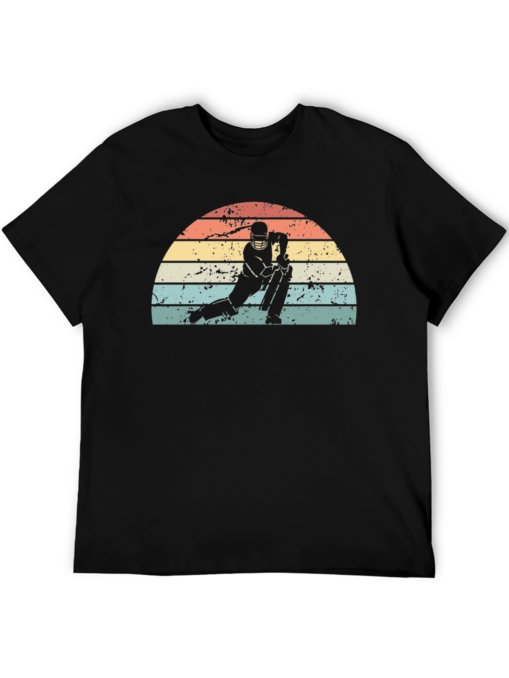 Retro Cricket Player Graphic Tee