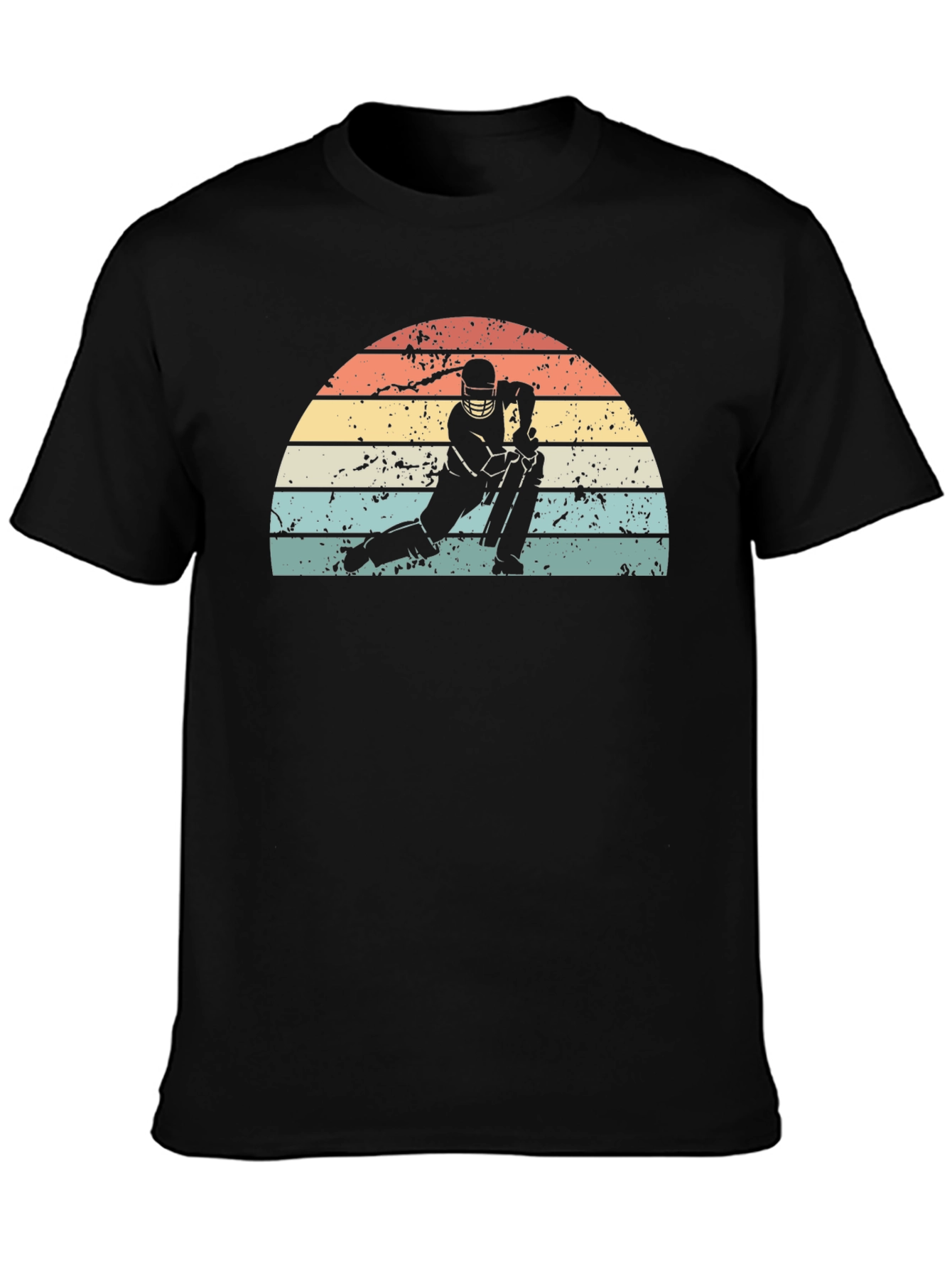 Retro Cricket Player Graphic Tee