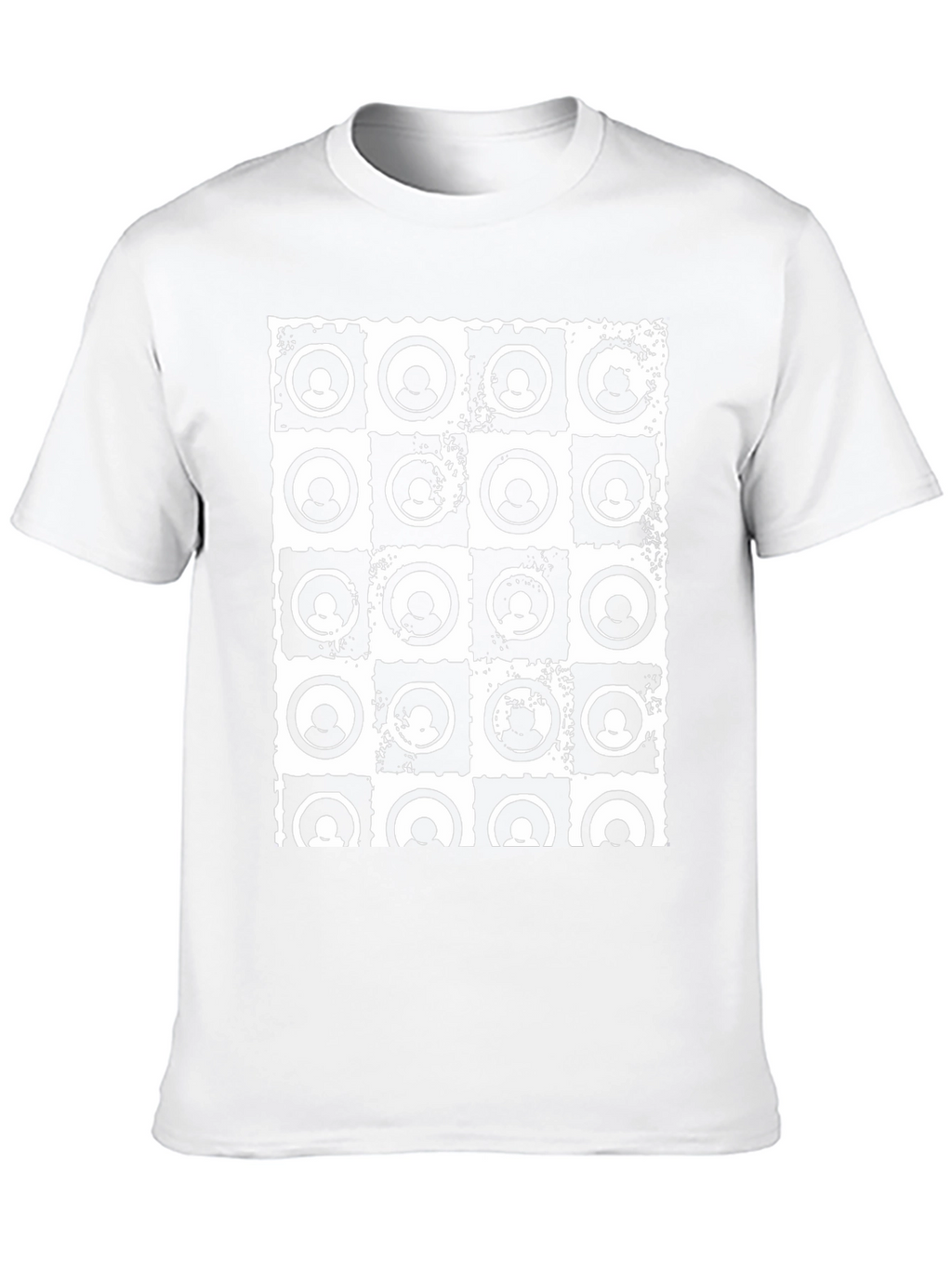 Abstract Grid Graphic Black T-Shirt