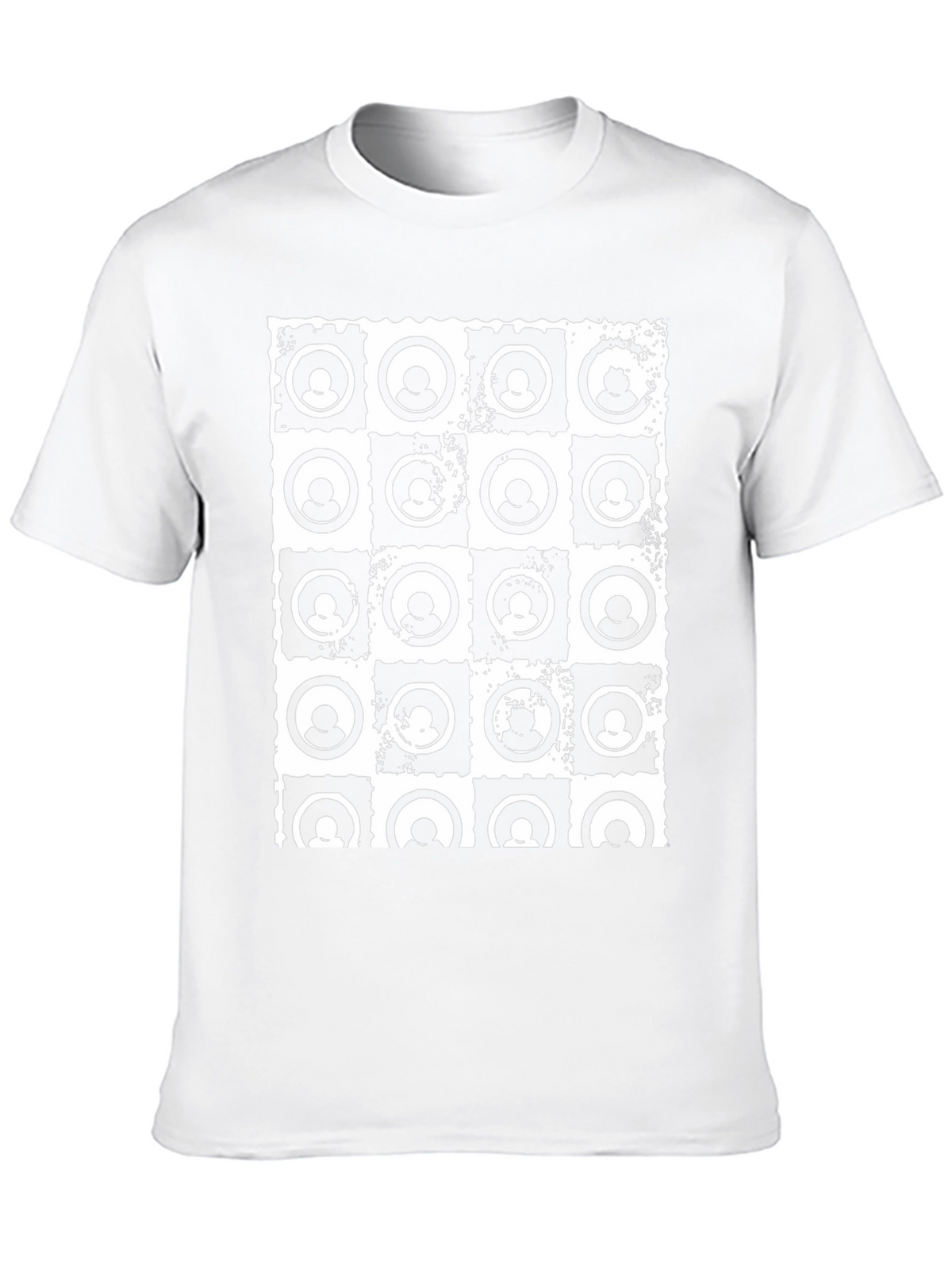 Abstract Grid Graphic Black T-Shirt