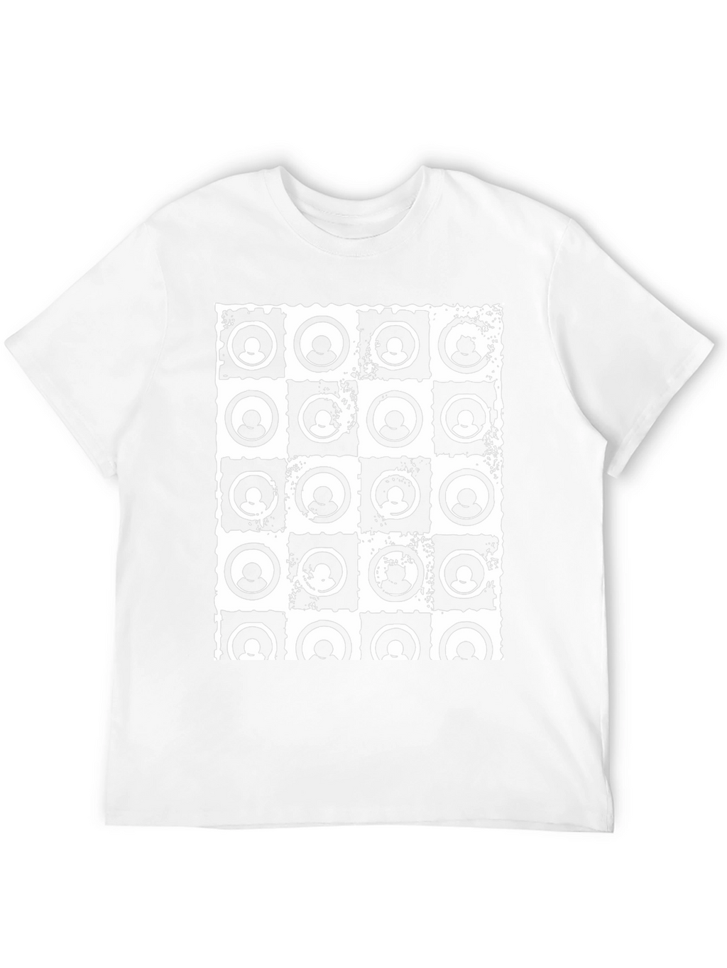 Abstract Grid Graphic Black T-Shirt