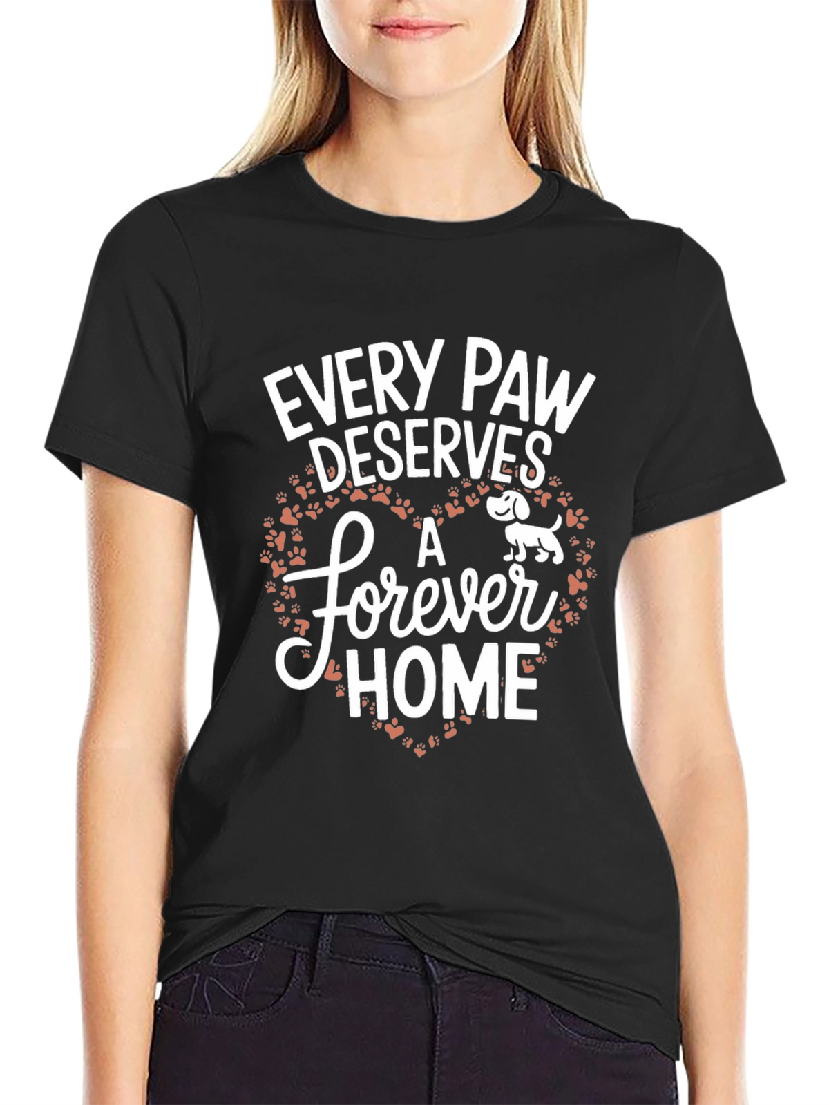 Every Paw Deserves A Forever Home Graphic Tee