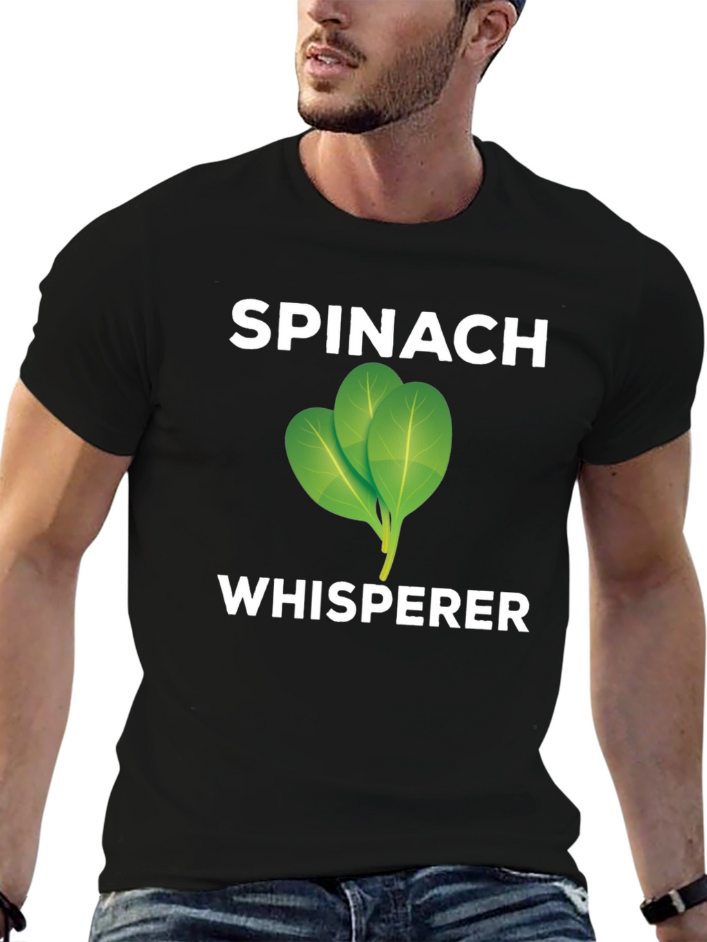 Spinach Whisperer Graphic Tee - Black