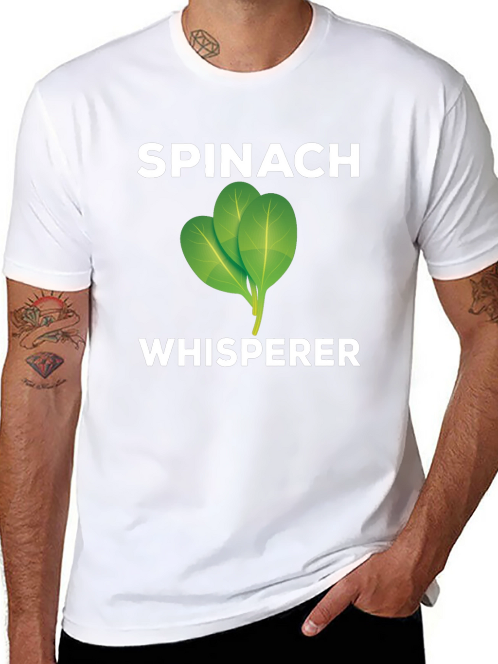 Spinach Whisperer Graphic Tee - Black