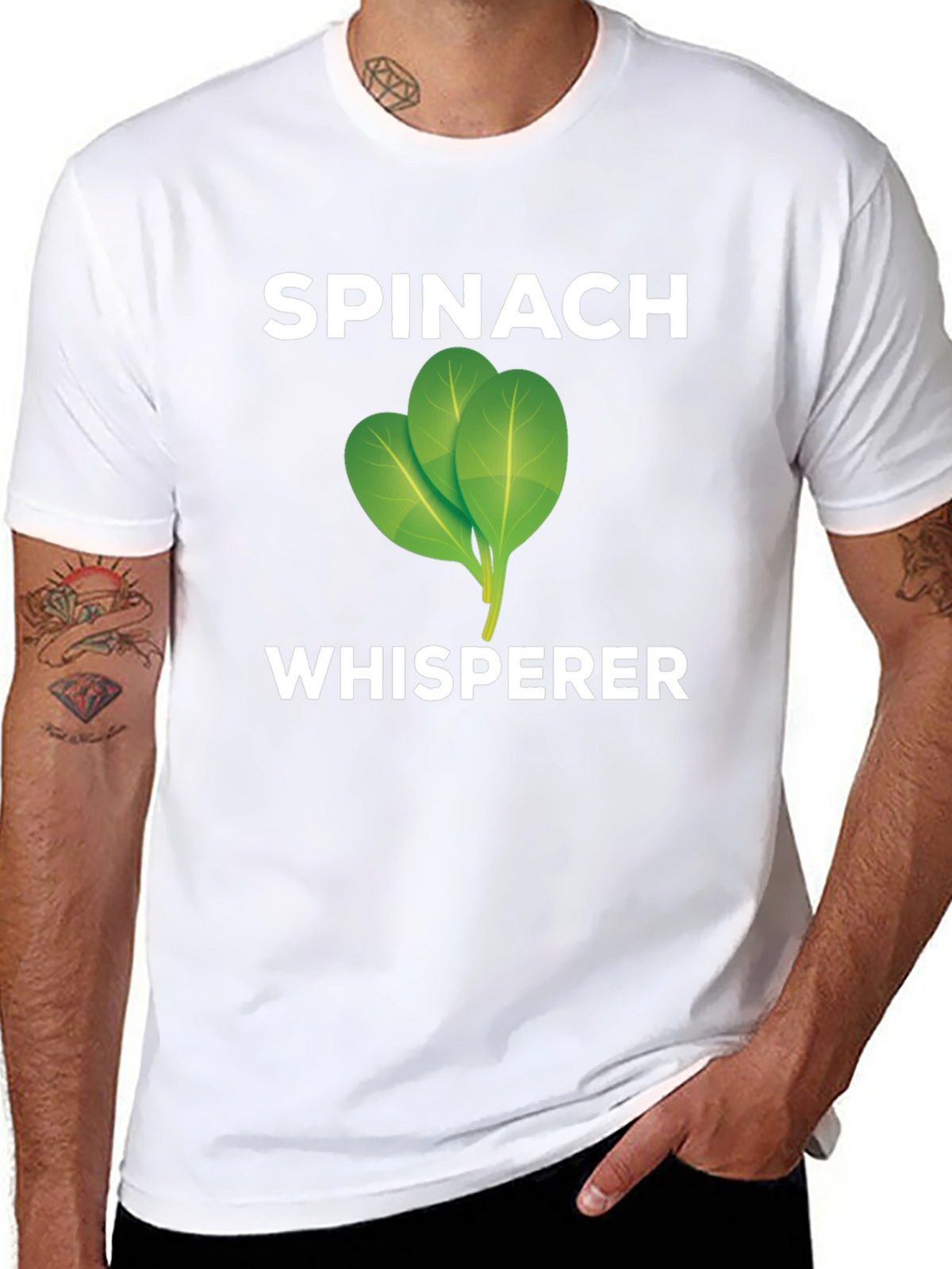 Spinach Whisperer Graphic Tee - Black