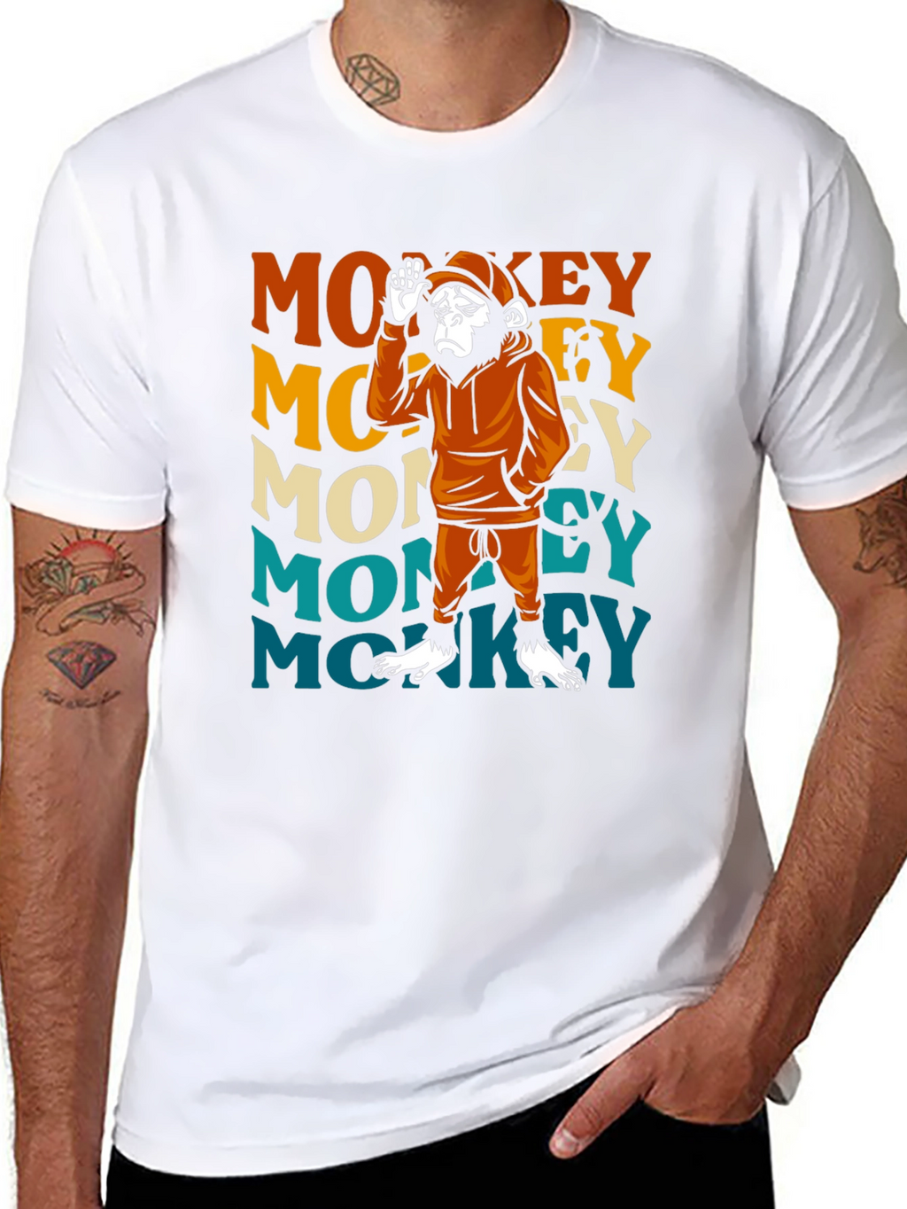 Retro Monkey Graphic T-Shirt