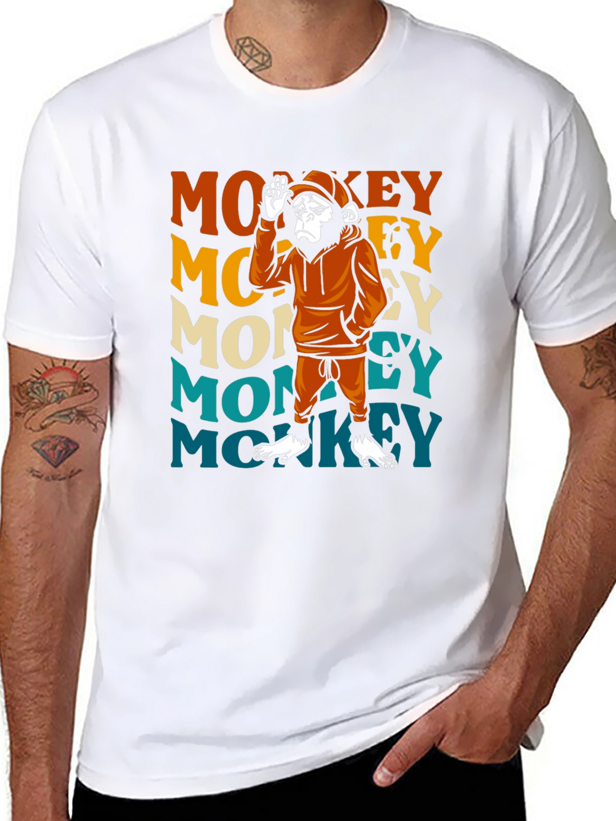 Retro Monkey Graphic T-Shirt