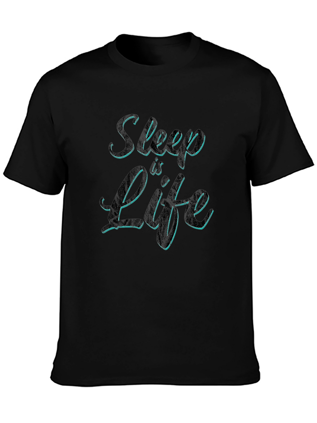 Sleep is Life Mens Black Graphic T-Shirt