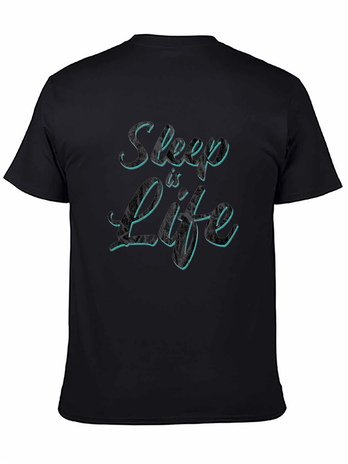 Sleep is Life Mens Black Graphic T-Shirt
