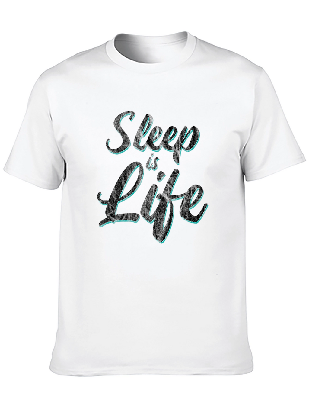 Sleep is Life Mens Black Graphic T-Shirt