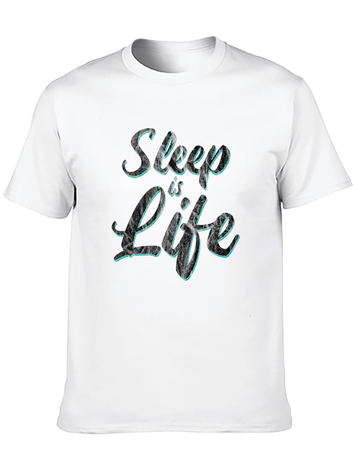 Sleep is Life Mens Black Graphic T-Shirt