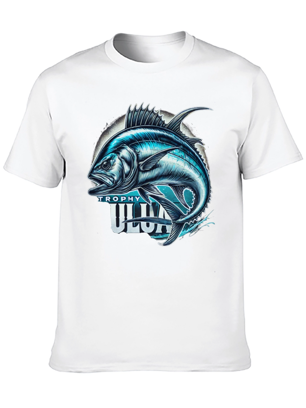 Trophy Ulua Black T-Shirt Fishing Graphic