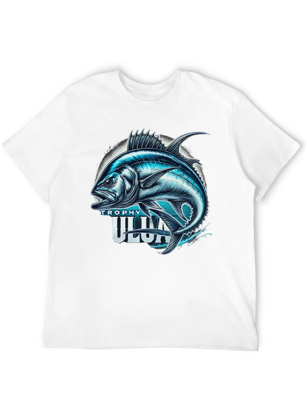 Trophy Ulua Black T-Shirt Fishing Graphic