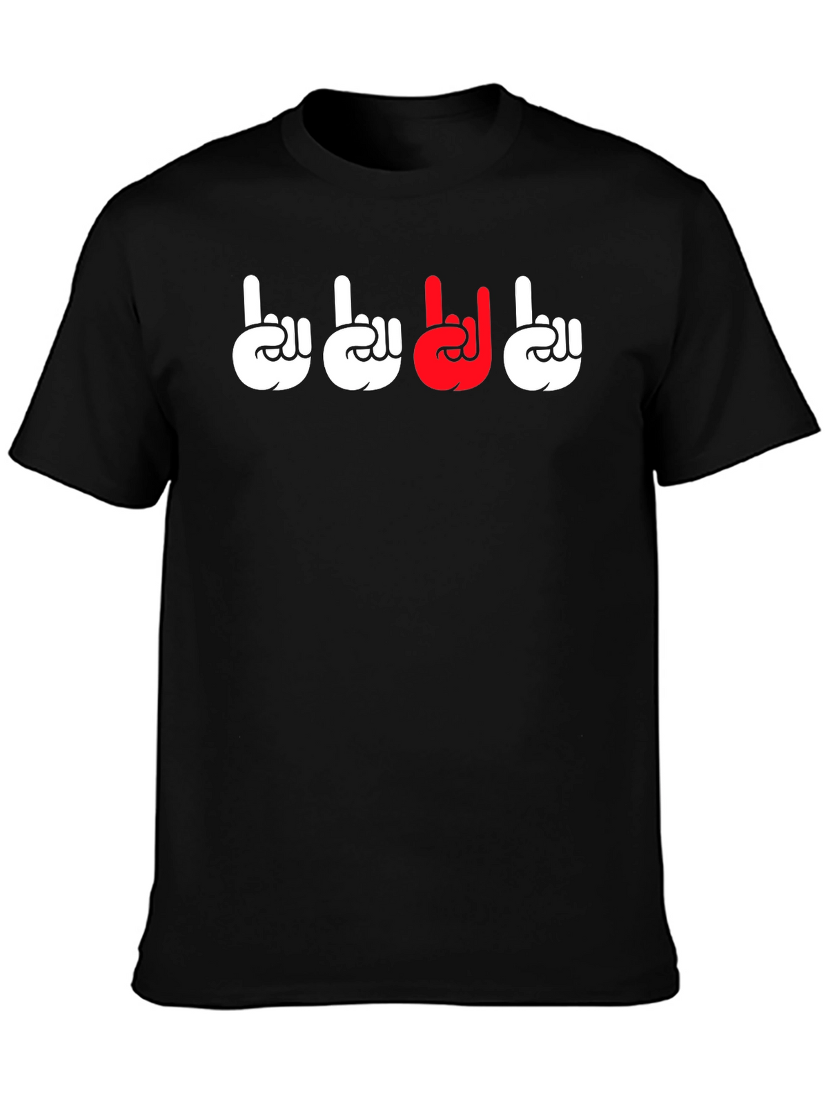 Cool Rock On Graphic T-Shirt - Black