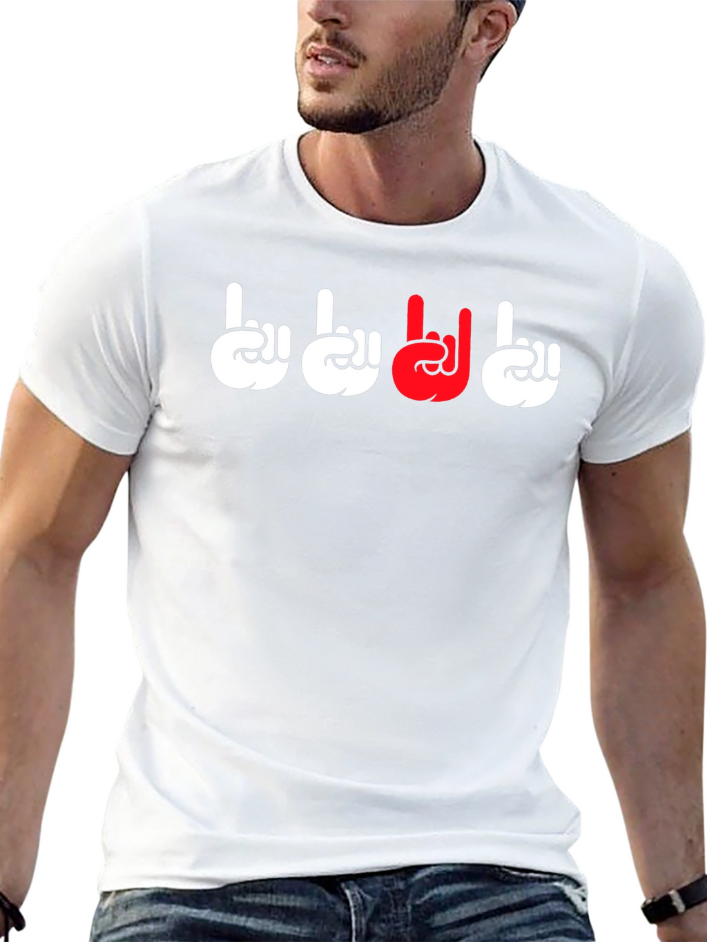Cool Rock On Graphic T-Shirt - Black