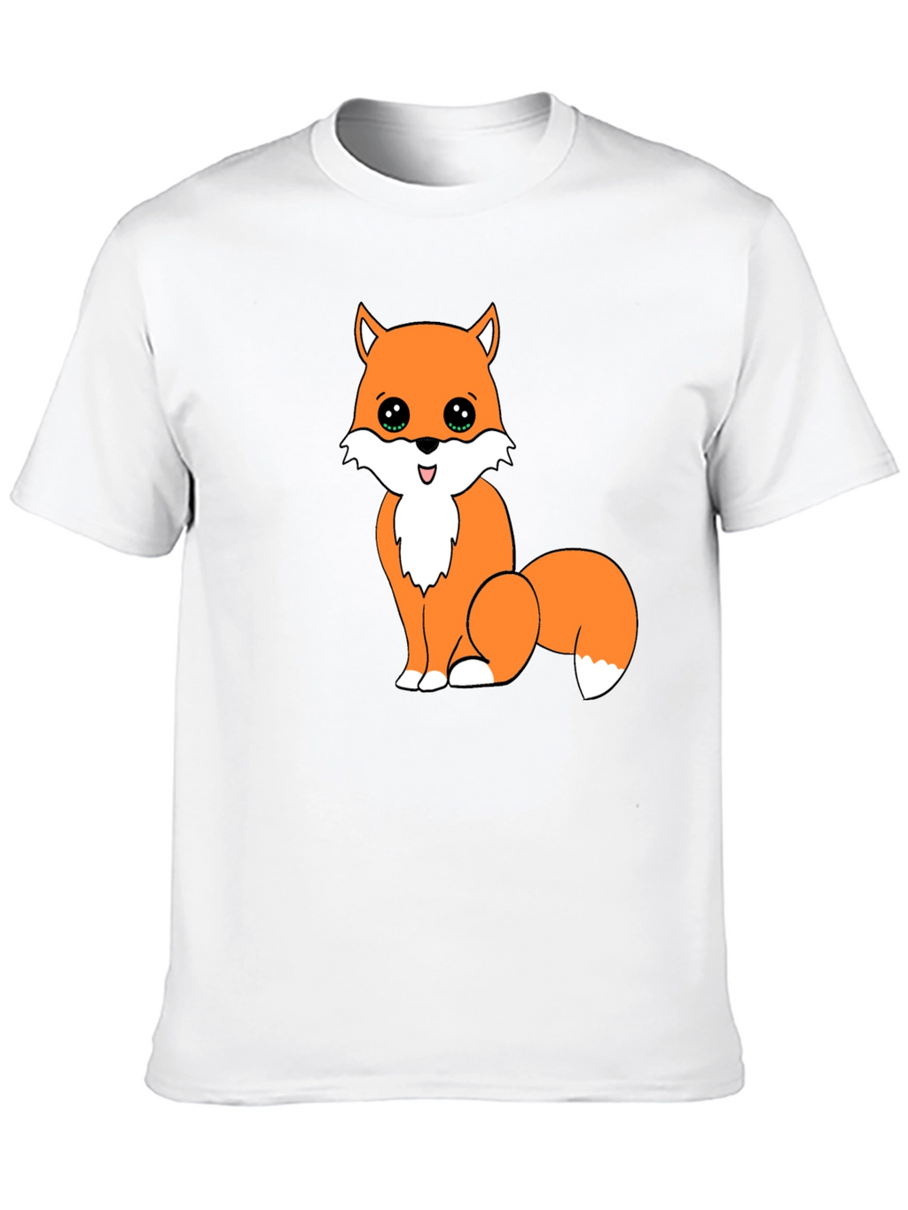 Cute Fox Graphic Tee - Black Unisex T-Shirt