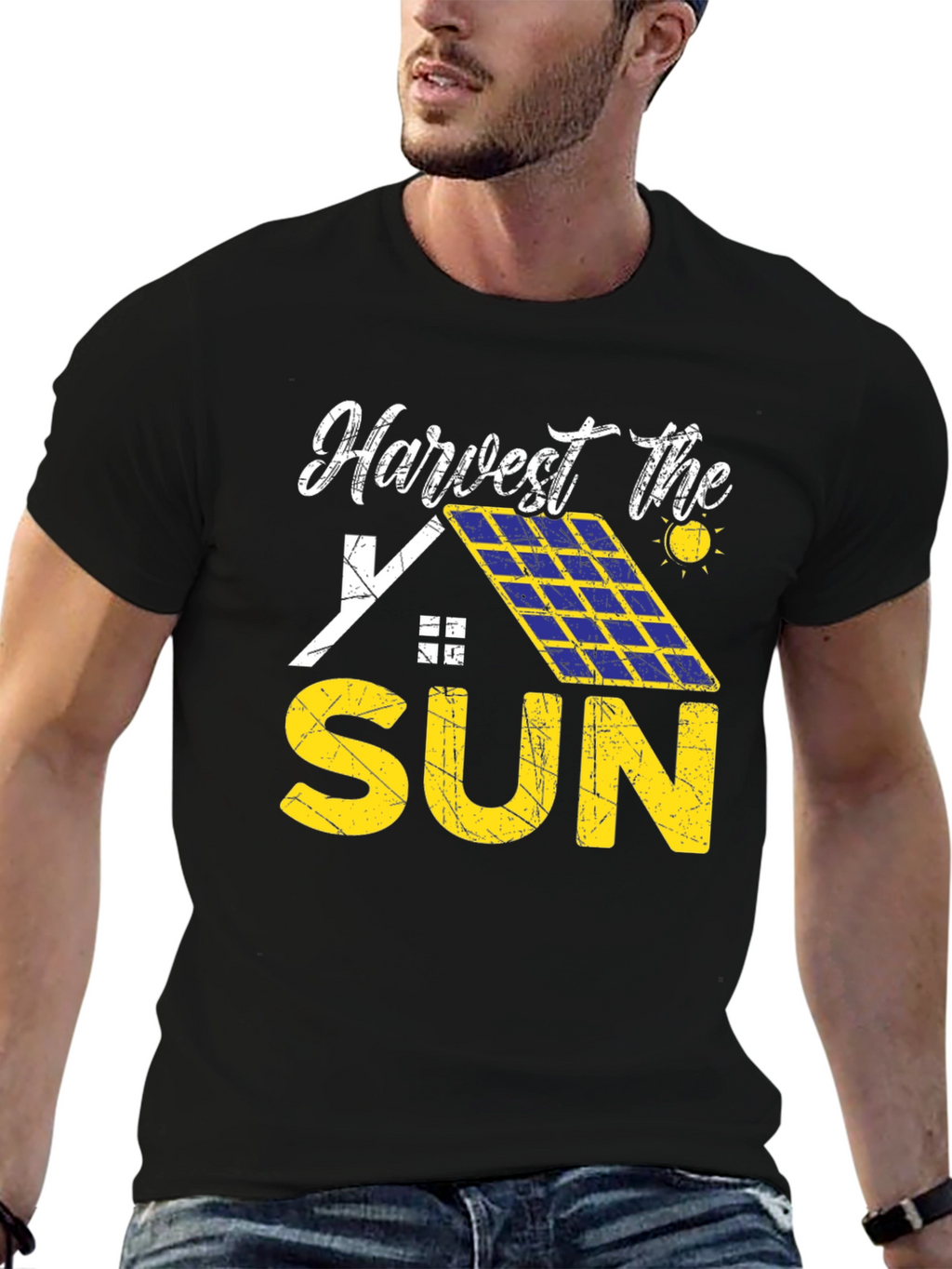 Harvest the Sun T-Shirt Solar Panel Design
