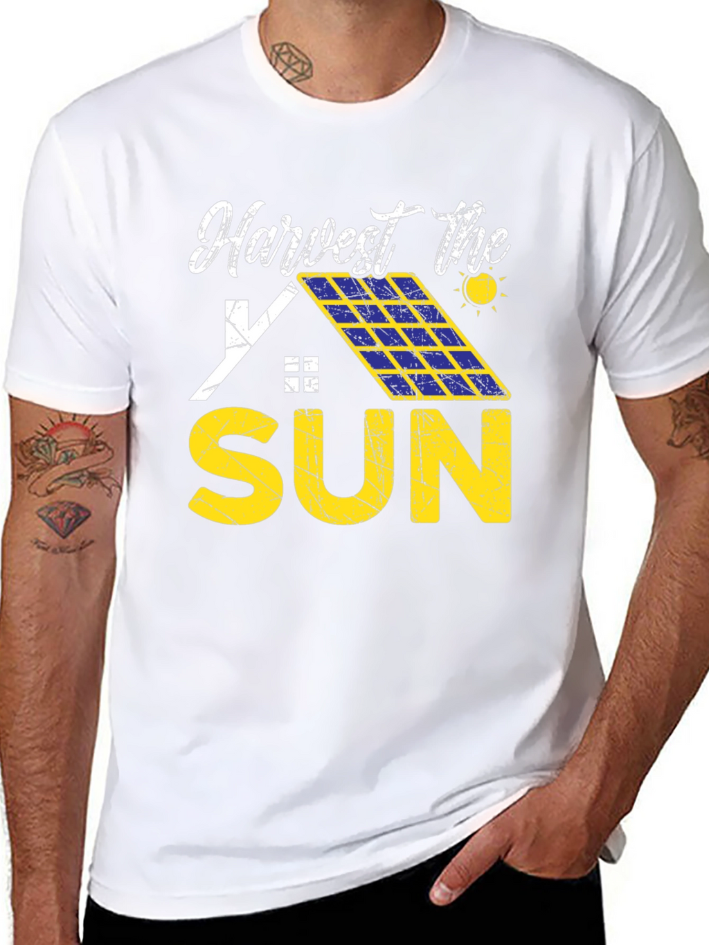 Harvest the Sun T-Shirt Solar Panel Design