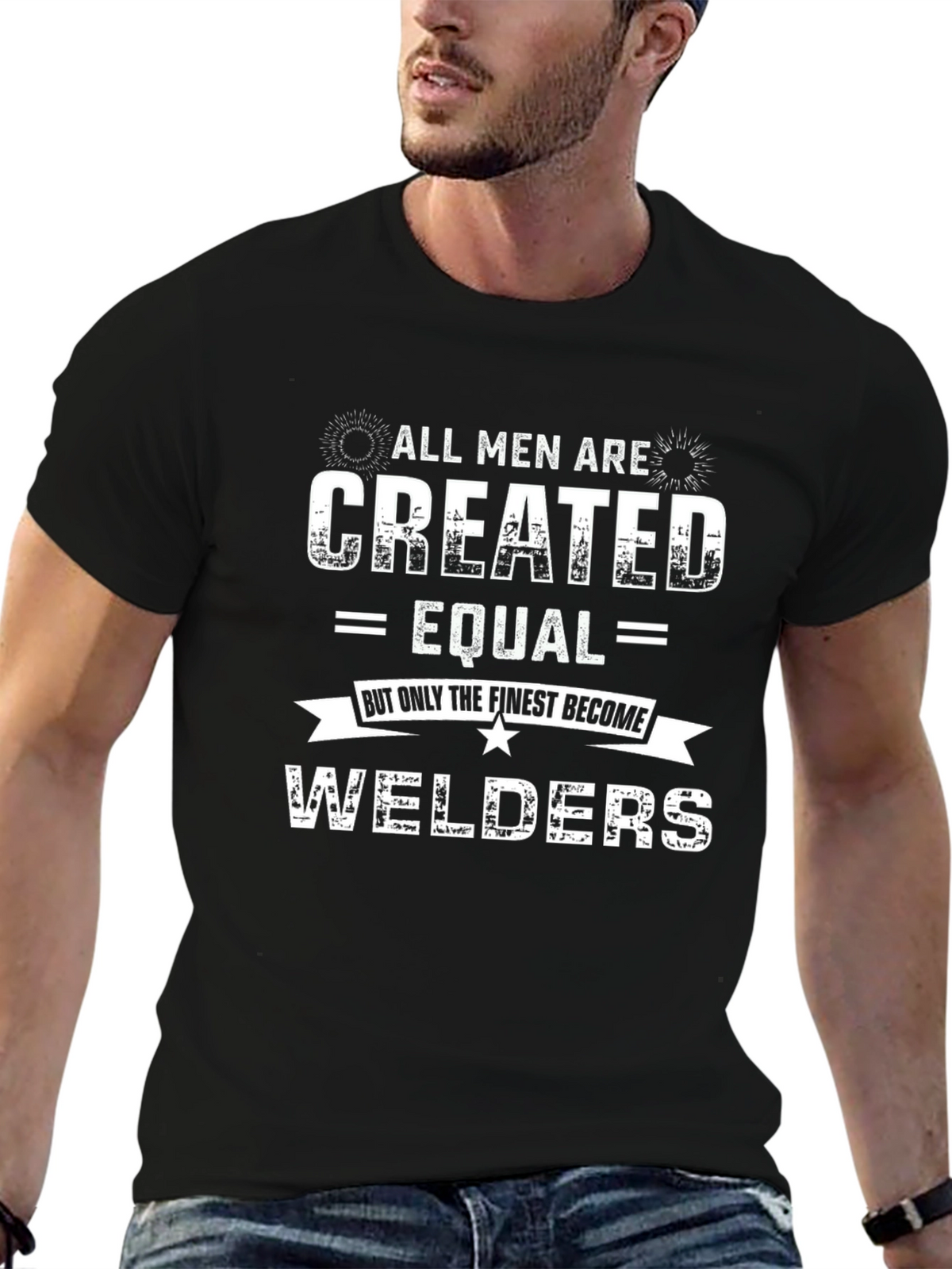 All Men Are Created Equal Welders Graphic Tee
