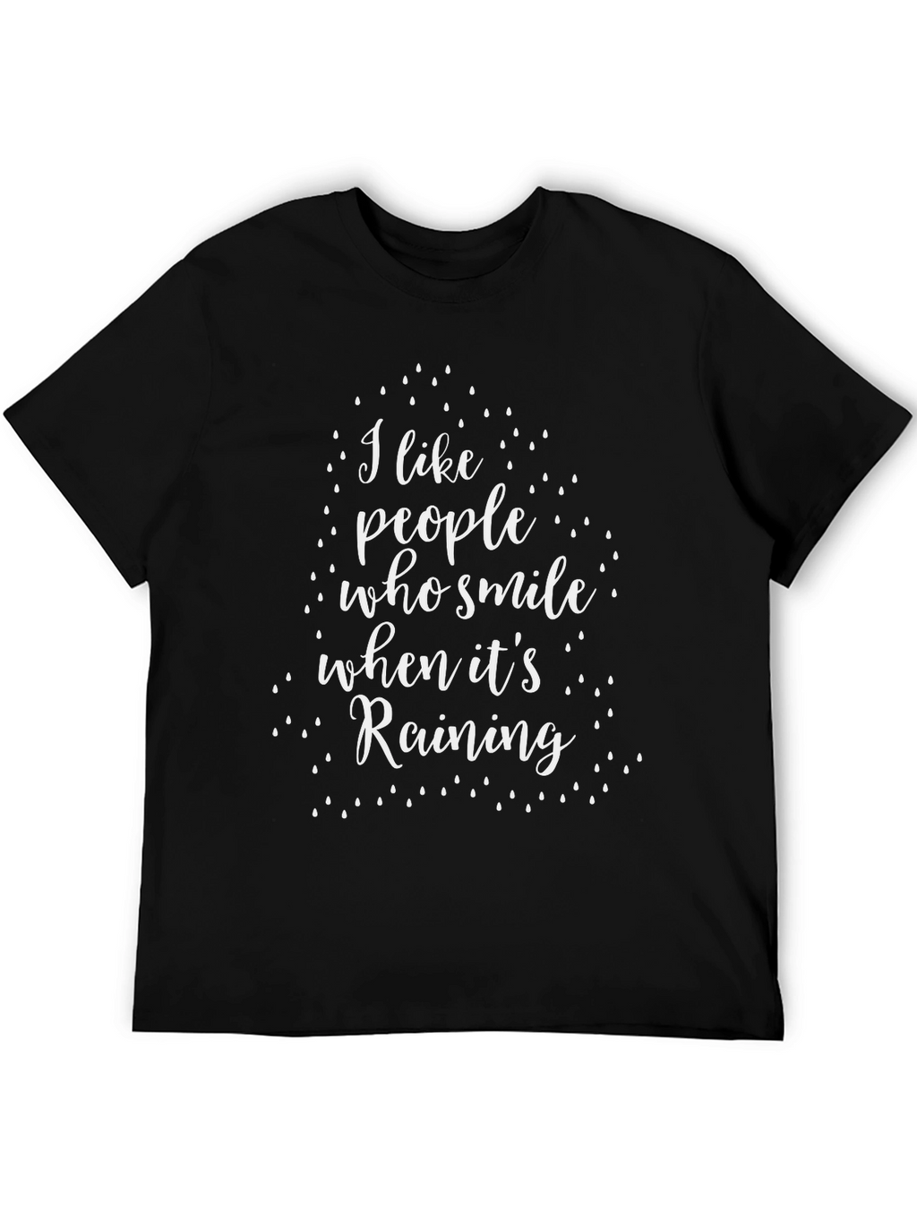 Rainy Day Smile Graphic Tee - Black