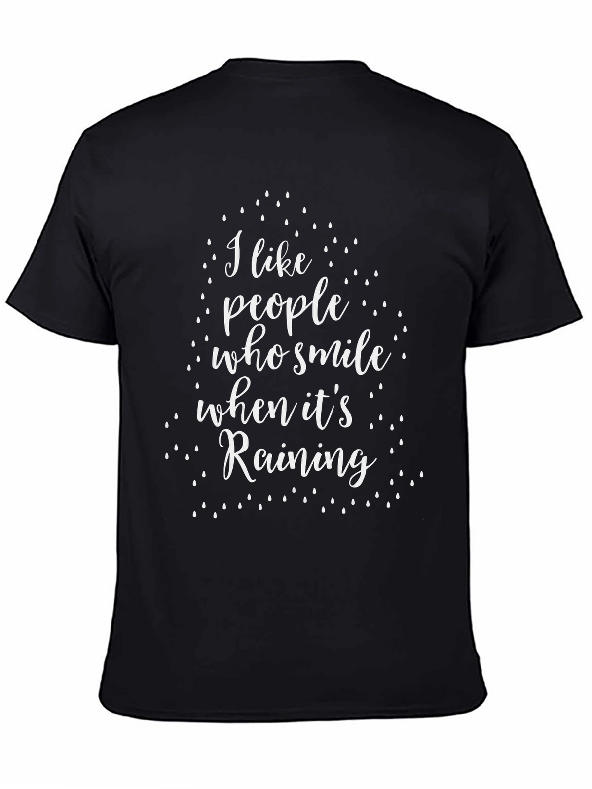 Rainy Day Smile Graphic Tee - Black