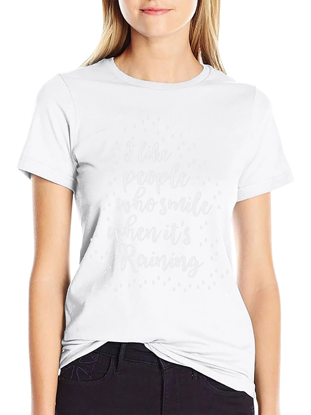 Rainy Day Smile Graphic Tee - Black