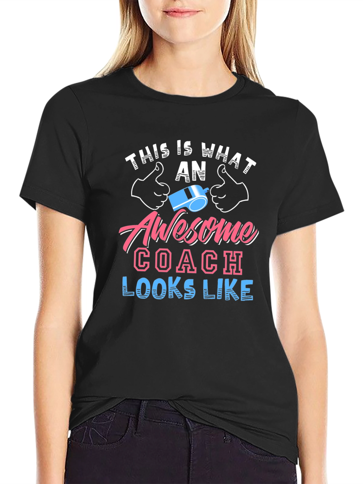 Awesome Coach Graphic Tee - Black