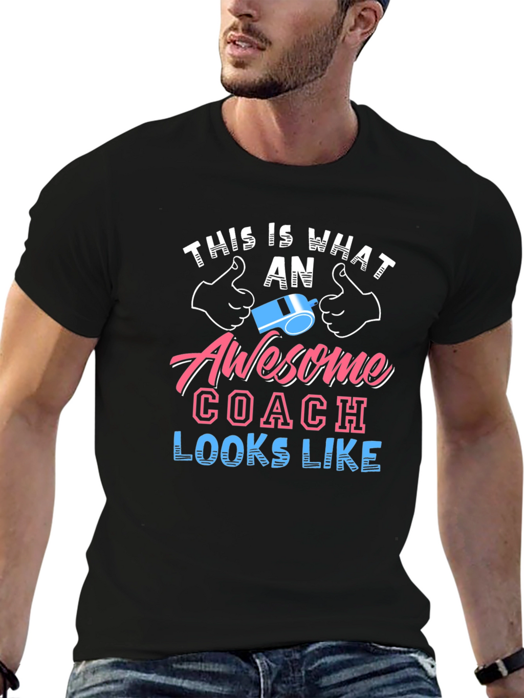 Awesome Coach Graphic Tee - Black