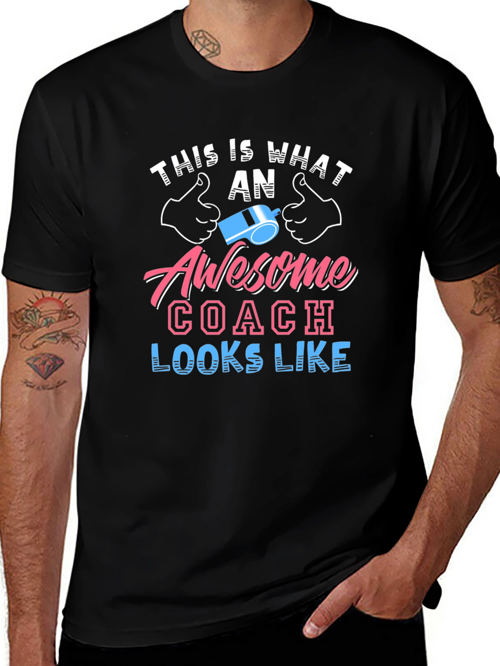 Awesome Coach Graphic Tee - Black