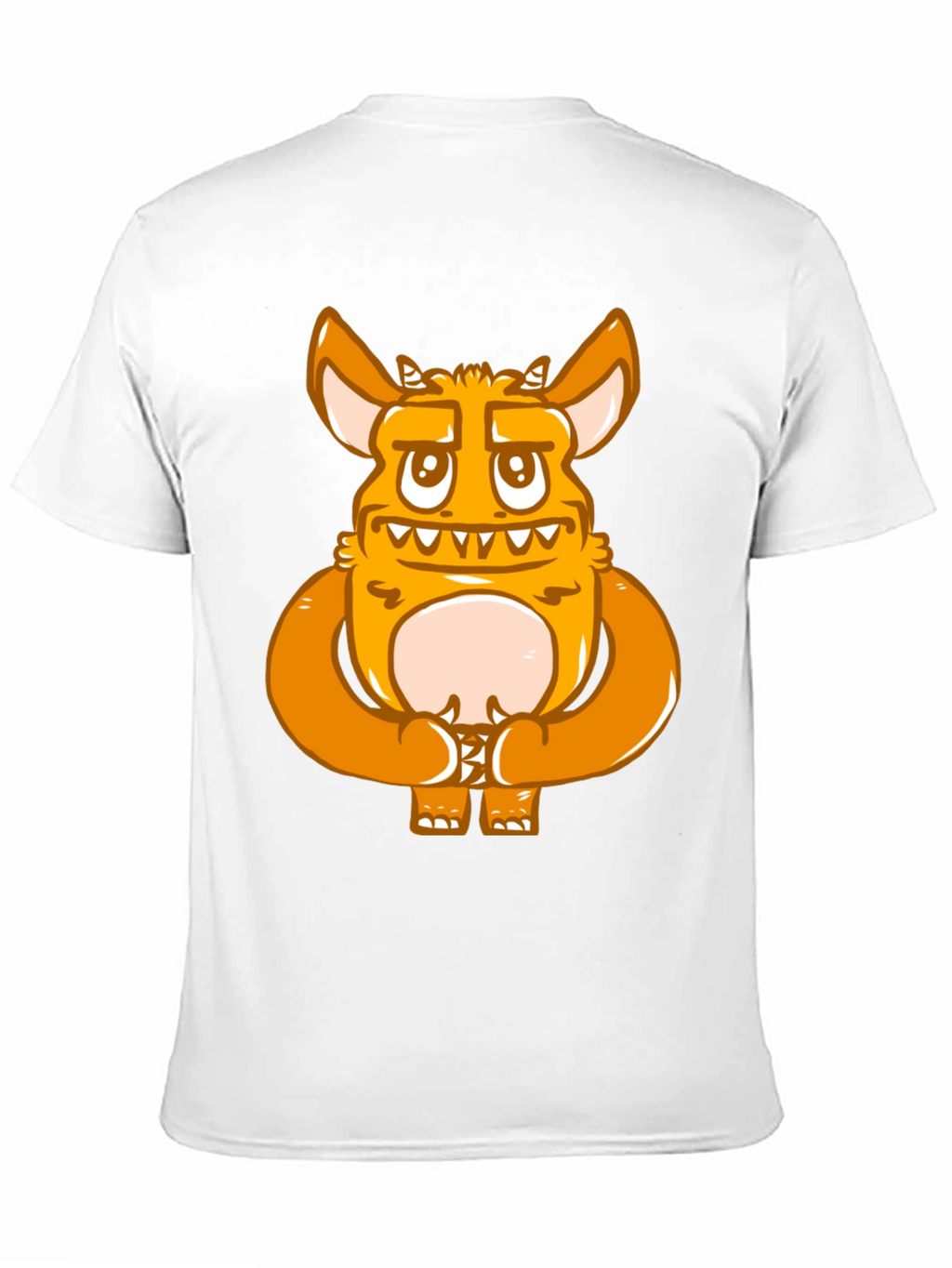 Cartoon Monster Graphic Print Black T-Shirt