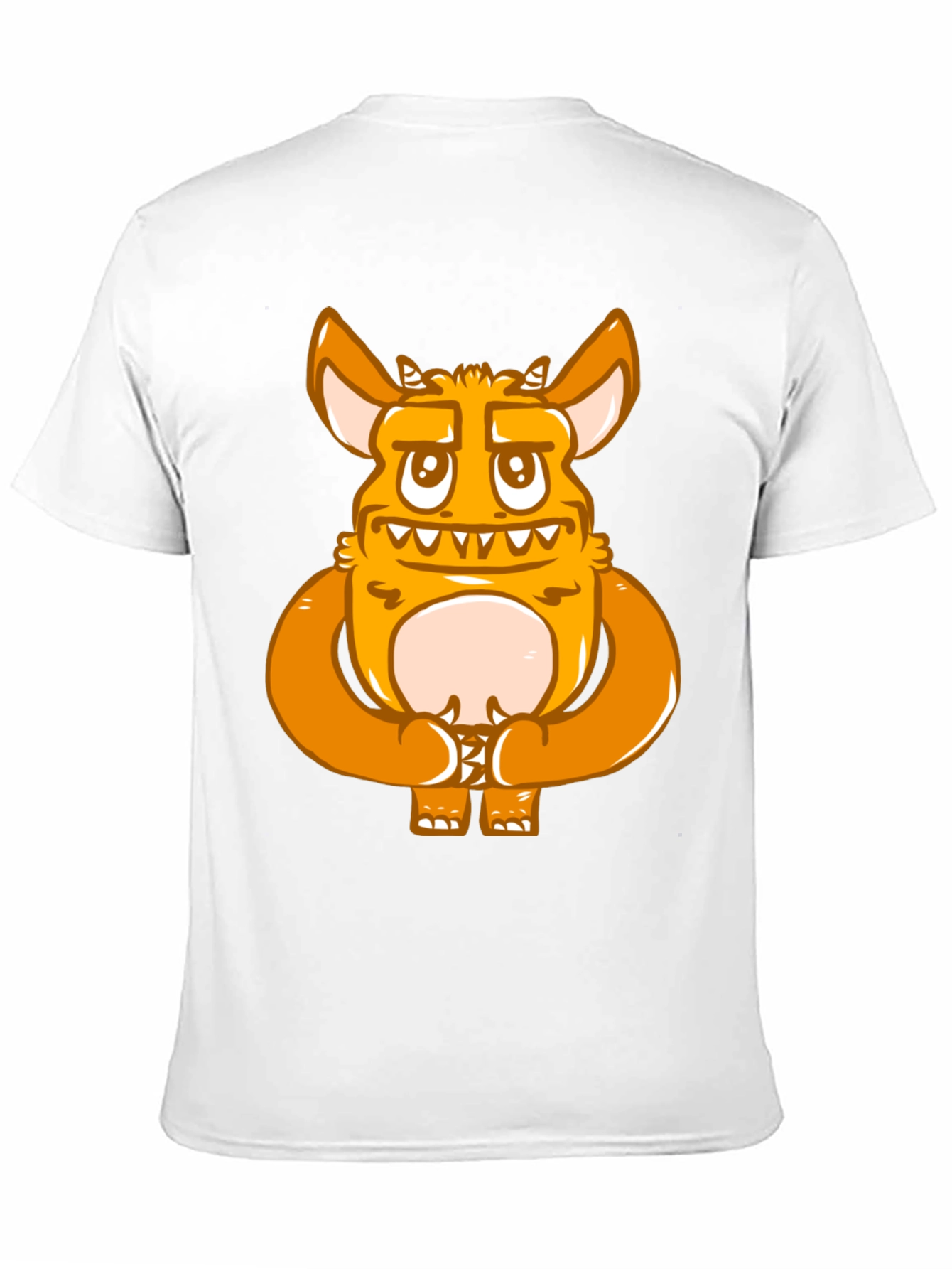 Cartoon Monster Graphic Print Black T-Shirt