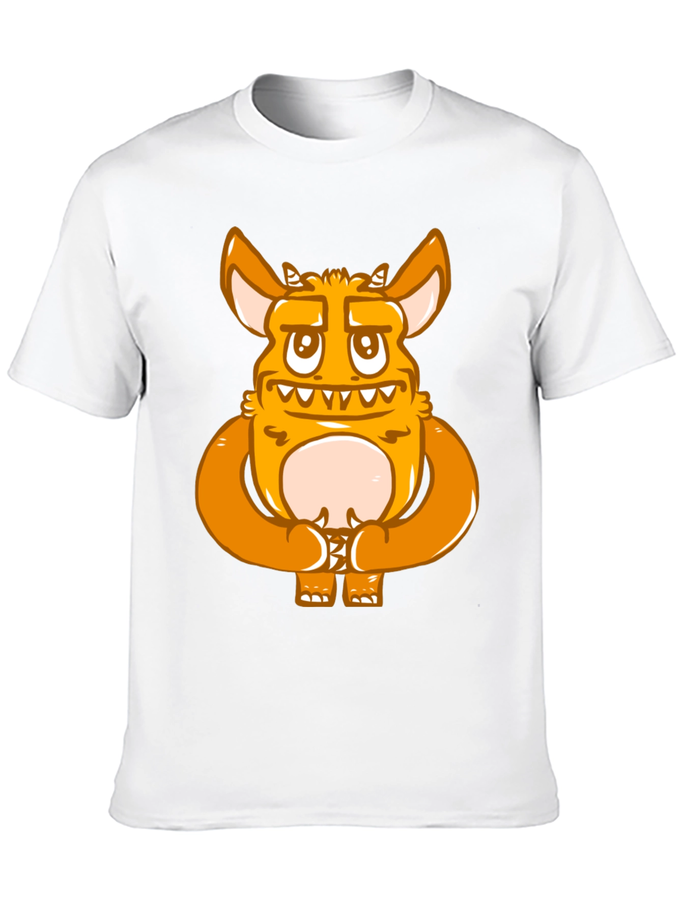 Cartoon Monster Graphic Print Black T-Shirt