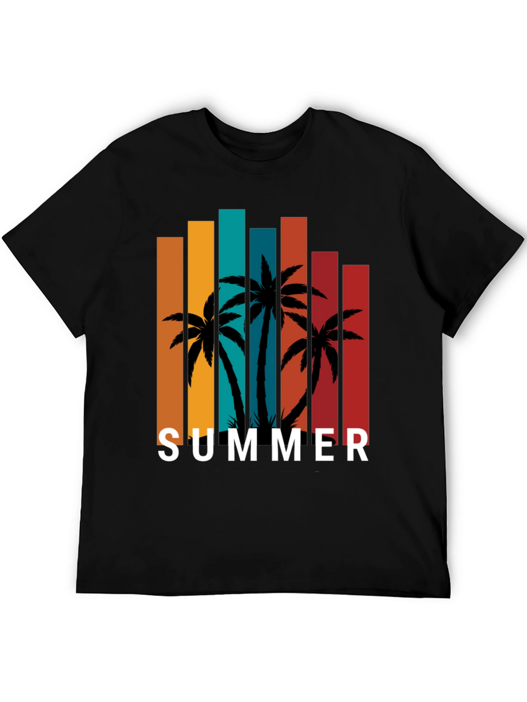 Tropical Summer Palm Tree Graphic Tee